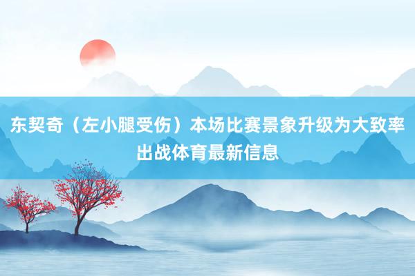 东契奇（左小腿受伤）本场比赛景象升级为大致率出战体育最新信息