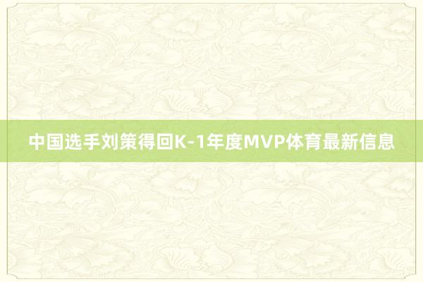 中国选手刘策得回K-1年度MVP体育最新信息