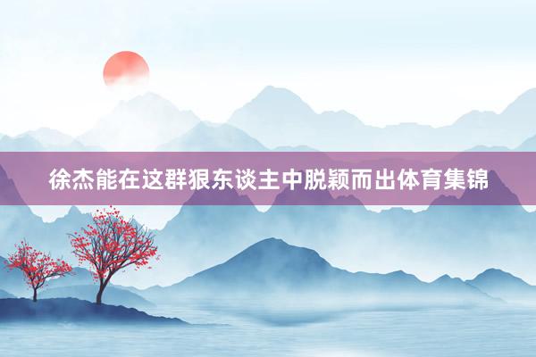 徐杰能在这群狠东谈主中脱颖而出体育集锦