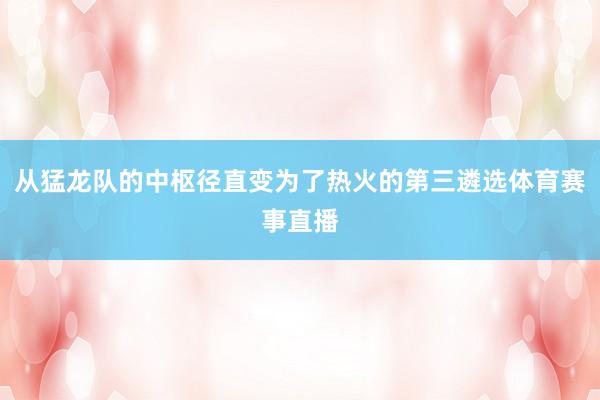 从猛龙队的中枢径直变为了热火的第三遴选体育赛事直播