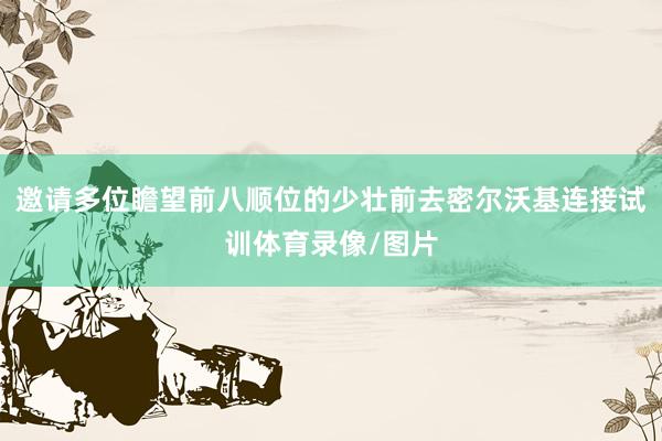 邀请多位瞻望前八顺位的少壮前去密尔沃基连接试训体育录像/图片
