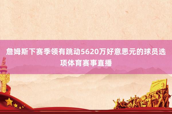 詹姆斯下赛季领有跳动5620万好意思元的球员选项体育赛事直播
