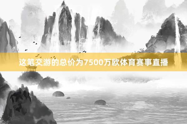 这笔交游的总价为7500万欧体育赛事直播