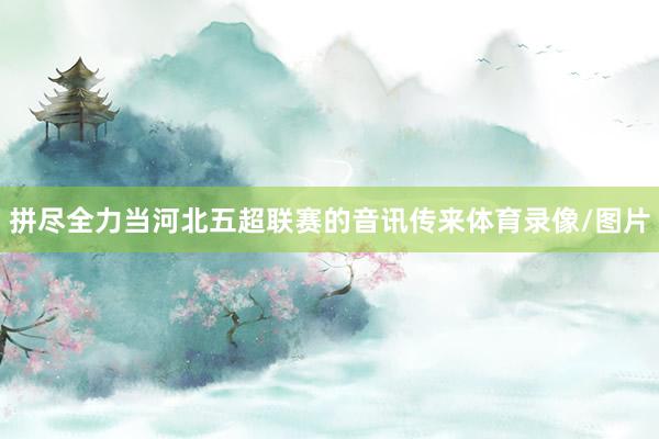 拼尽全力当河北五超联赛的音讯传来体育录像/图片
