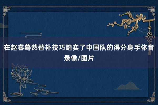 在赵睿蓦然替补技巧踏实了中国队的得分身手体育录像/图片