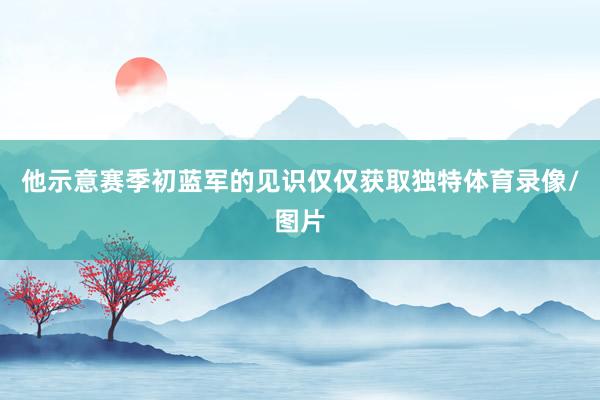 他示意赛季初蓝军的见识仅仅获取独特体育录像/图片