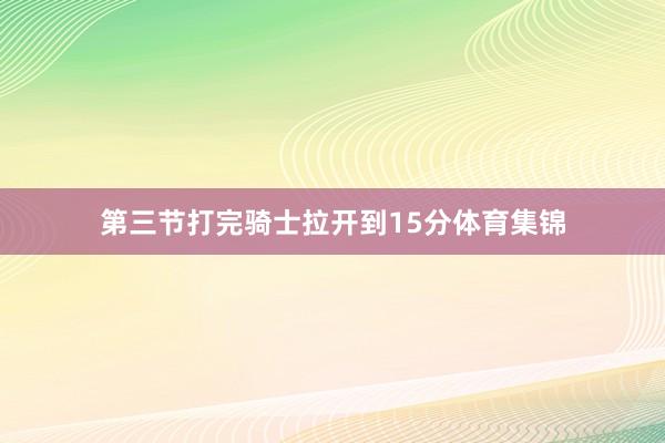 第三节打完骑士拉开到15分体育集锦