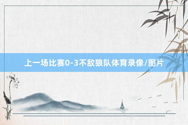上一场比赛0-3不敌狼队体育录像/图片