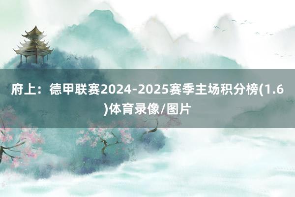 府上：德甲联赛2024-2025赛季主场积分榜(1.6)体育录像/图片