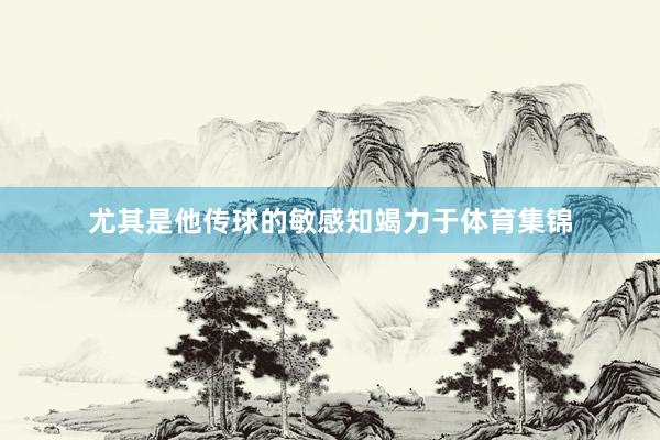 尤其是他传球的敏感知竭力于体育集锦