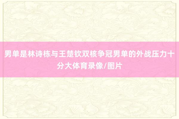 男单是林诗栋与王楚钦双核争冠男单的外战压力十分大体育录像/图片