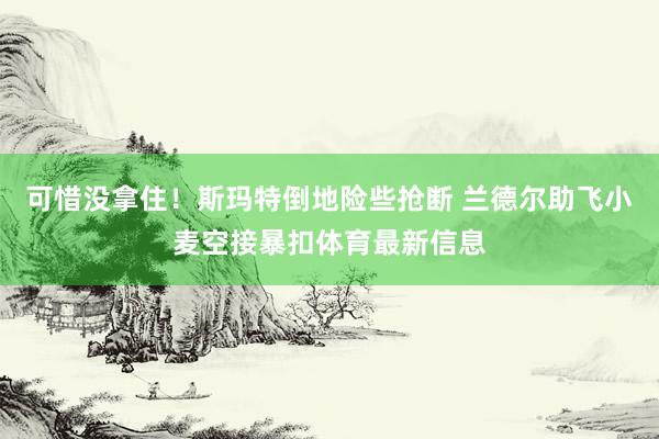 可惜没拿住！斯玛特倒地险些抢断 兰德尔助飞小麦空接暴扣体育最新信息