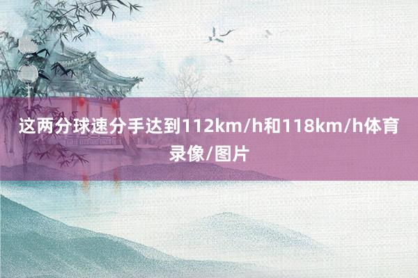 这两分球速分手达到112km/h和118km/h体育录像/图片